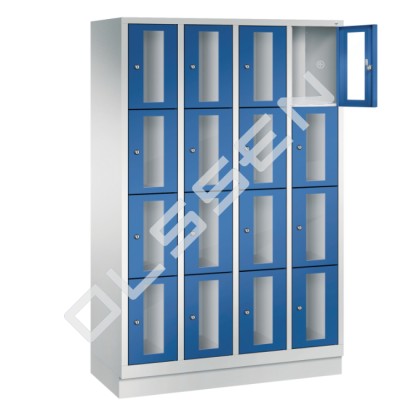 CLASSIC Locker with transparent doors (16 narrow compartments)